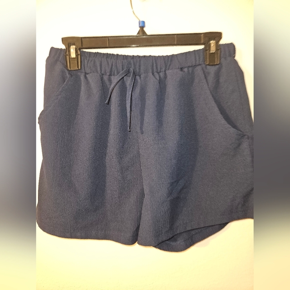 SHEIN Pants - Shein Juniors Elastic Waist Blue Shorts Size L (8-10)